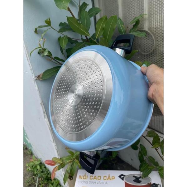 Nồi EASY cook hợp kim nhôm chống dính vân đá đáy từ kímcook 24cm