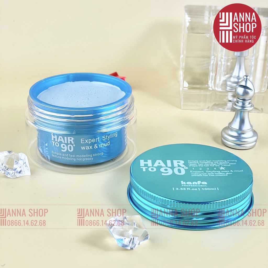 Sáp Vuốt Tóc KANFA 85g,Wax vuốt tóc nữ Hairto90 Kanfa giữ nếp tạo kiểu dành cho nam