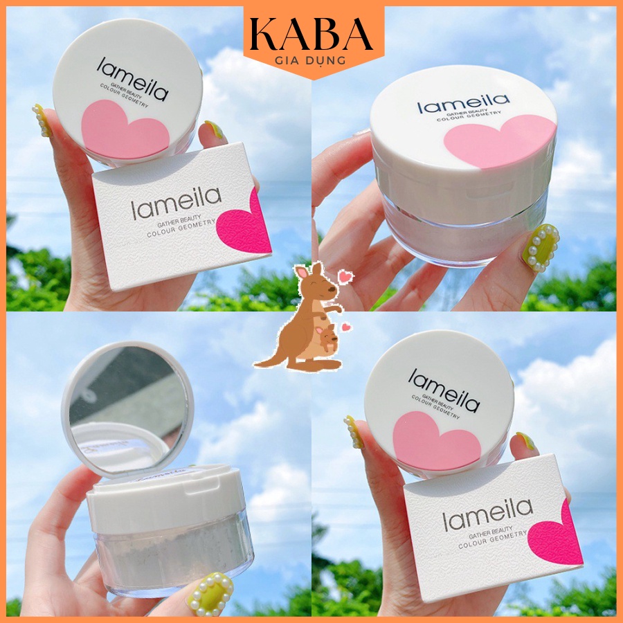 (Bán Buôn) (HOT) Phấn Phủ Dạng Bột Kiềm Dầu Lameila Trái Tim - Che Khuyết Điểm Cực Tốt, Không Thấm Nước KABA
