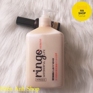 Hấp RINGO KERATIN siêu phục hồi tóc nát 550ml (Tặng tinh dầu Fraicheur)