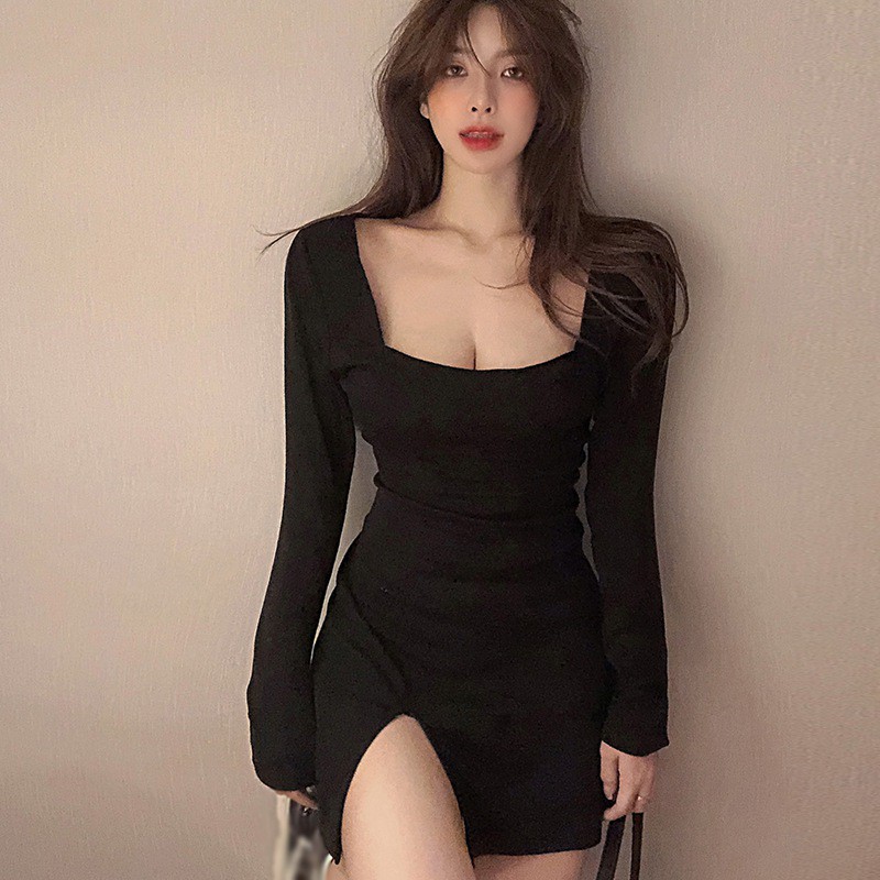 Váy ôm hông tay dài kiểu dáng thời trang quyến rũ