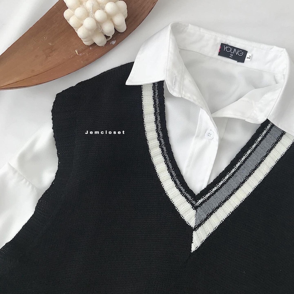 Áo Ghile Len Ulzzang Nữ JEMCLOSET Zami Cổ Tim From Rộng Oversize Phong Cách Hàn Quốc Trẻ Trung Năng Động Dễ Mix Đồ 10239 | BigBuy360 - bigbuy360.vn