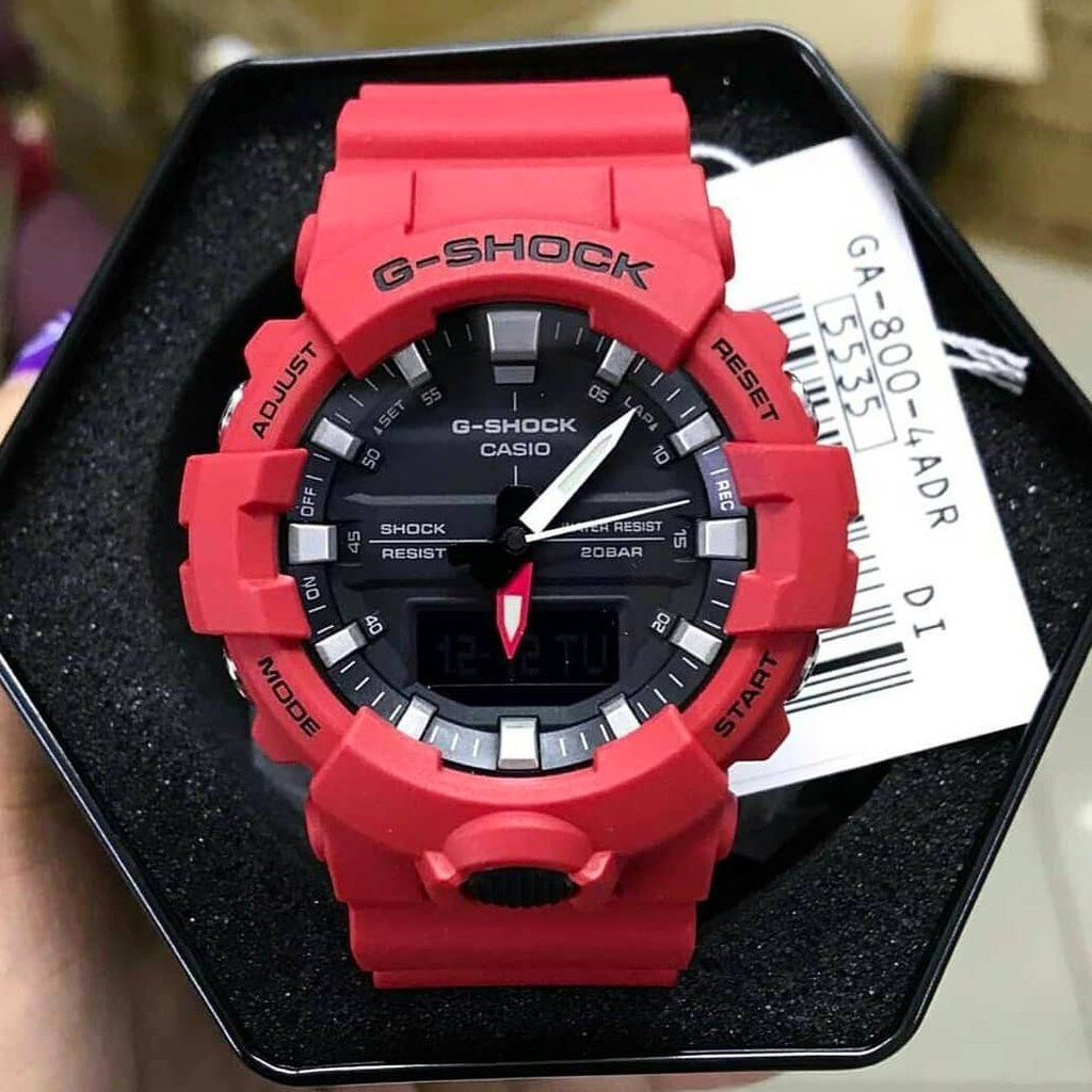 HOT Đồng hồ nam G-SHOCK chính hãng Casio Anh Khuê GA-800-4ADR Chống nước tuyệt đối