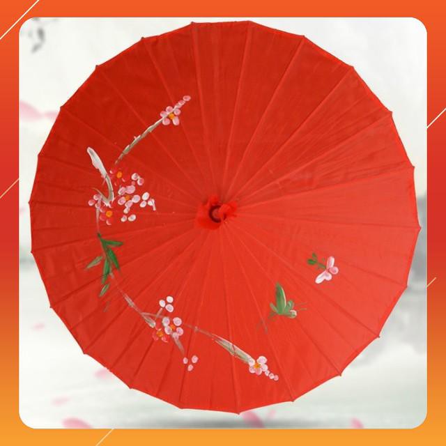 Dù cán gỗ Nhật Bản (màu đỏ) - Muasamhot1208