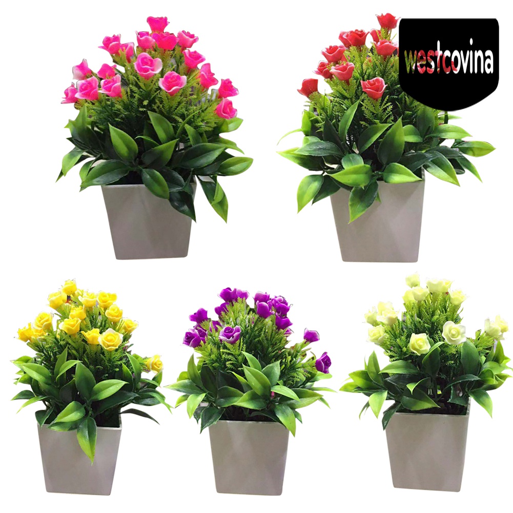 [Hot]☀ Chậu Cây Giả Mini Bằng Nhựa Thân Thiện Với Môi Trường Dùng Trang Trí Nhà Cửa