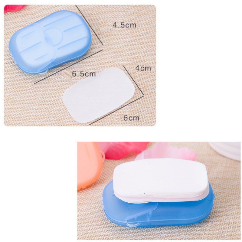 Hộp 20 miếng xà phòng giấy dùng 1 lần tiện dụng cho du lịch | BigBuy360 - bigbuy360.vn