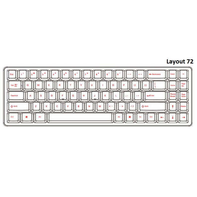 Set Keycap PBT xuyên led nút bàn phím cơ phù hợp layout 61-68-75-84-87