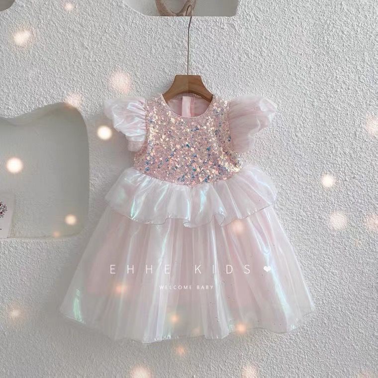 Cô gái mùa hè váy công chúa cô bé elsa váy thời trang váy khiêu vũ trẻ em mới xinh đẹp Pettiskirt