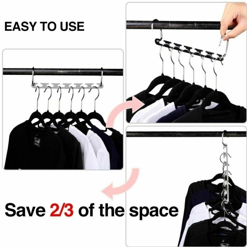 1 Thanh treo móc quần áo 6 Lỗ Bằng Thép Không Gỉ
