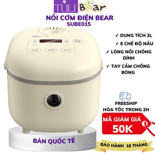 Mua Nồi cơm điện thông minh Bear SUBE015 (Quốc tế) 2L gồm 8 chế độ nấu lõi nồi 5 lớp chống dính giữ nhiệt