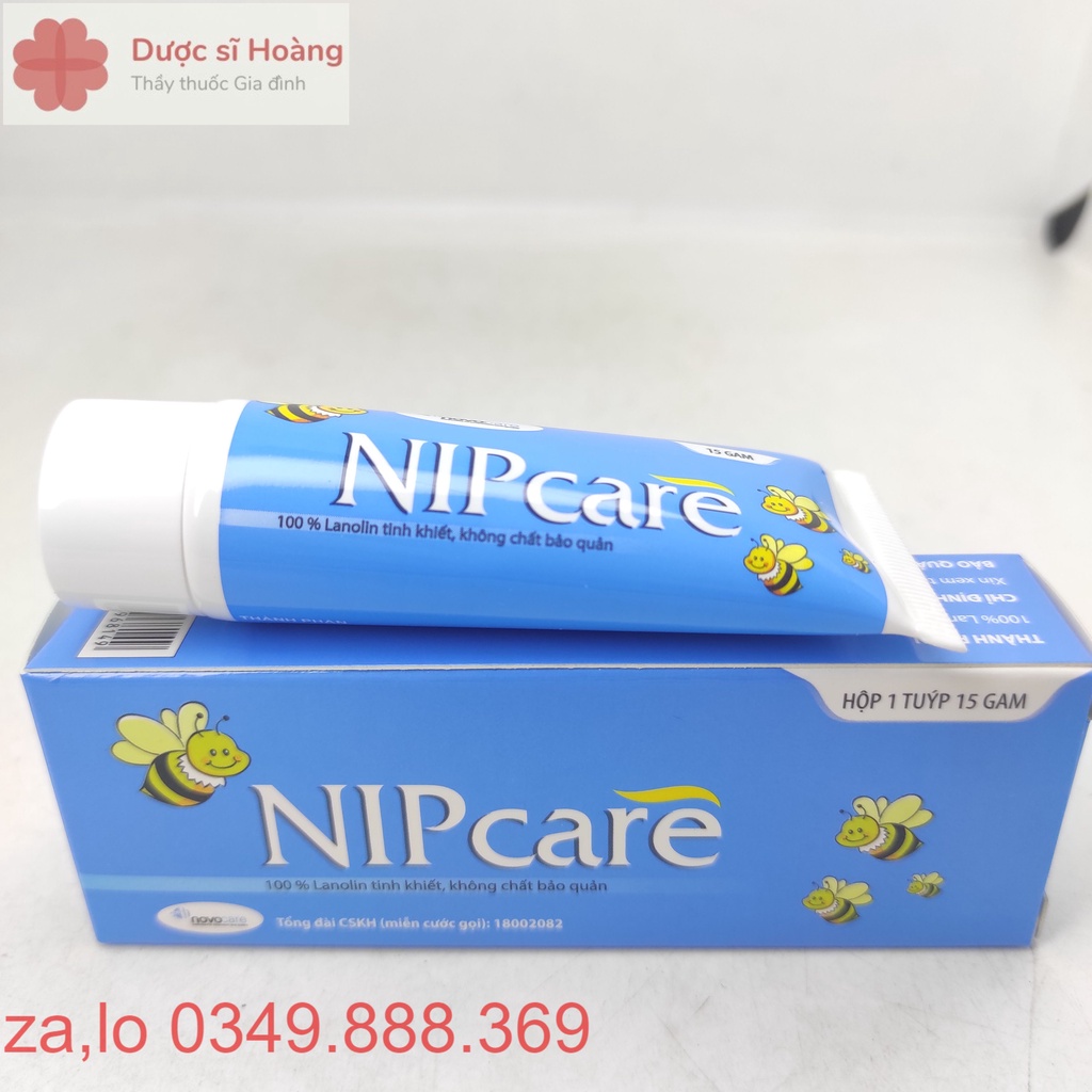 Kem Bôi Nứt Đầu Ti NIPcare - Giảm Hăm Tã Cho Bé Nip Care - Tuýp 15g