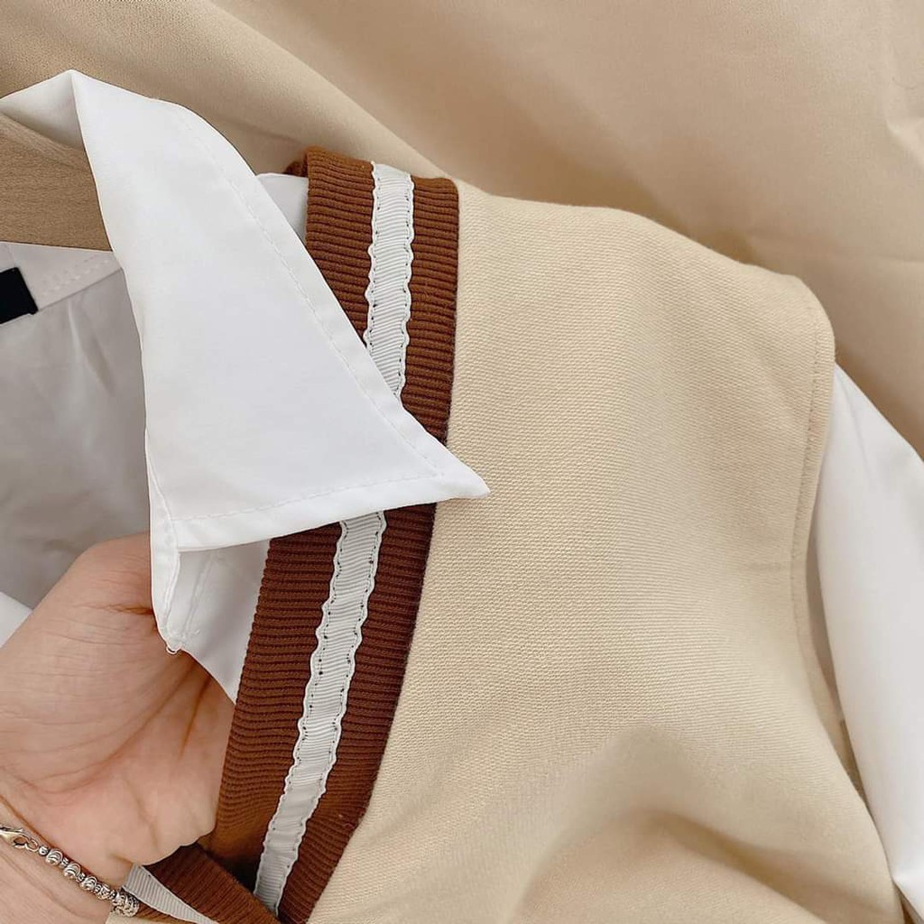 [Set] Đồ nữ 🦋 3 món áo gile áo sơ mi và chân váy mặc đi tập đi chơi cực xinh form thụng trẻ trung năng động  BỘ ĐỒ 5 | BigBuy360 - bigbuy360.vn