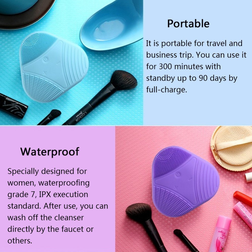 Cọ rửa mặt mini làm sạch sâu bằng chất liệu silicon | BigBuy360 - bigbuy360.vn