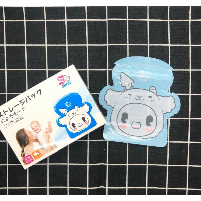 Hộp 30 túi trữ sữa Sami 150ml / có vòi rót tiện dụng / Nhật Bản