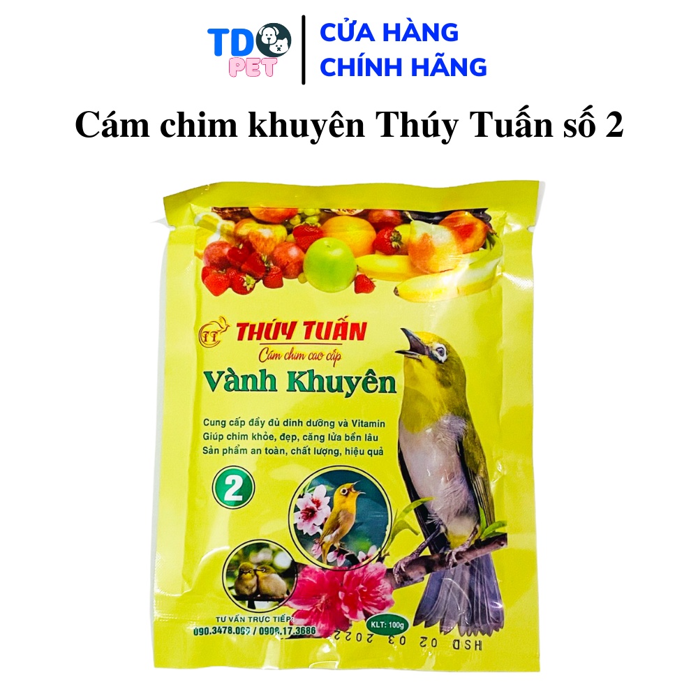Cám chim vành khuyên Thúy Tuấn số 2 cao cấp 200g phân phối chính hãng bởi TD PET