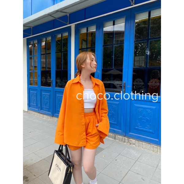 (Hàng có sẵn) bộ somi nhiều màu hot trend (Somi tay dài + Short có lót dày dặn)