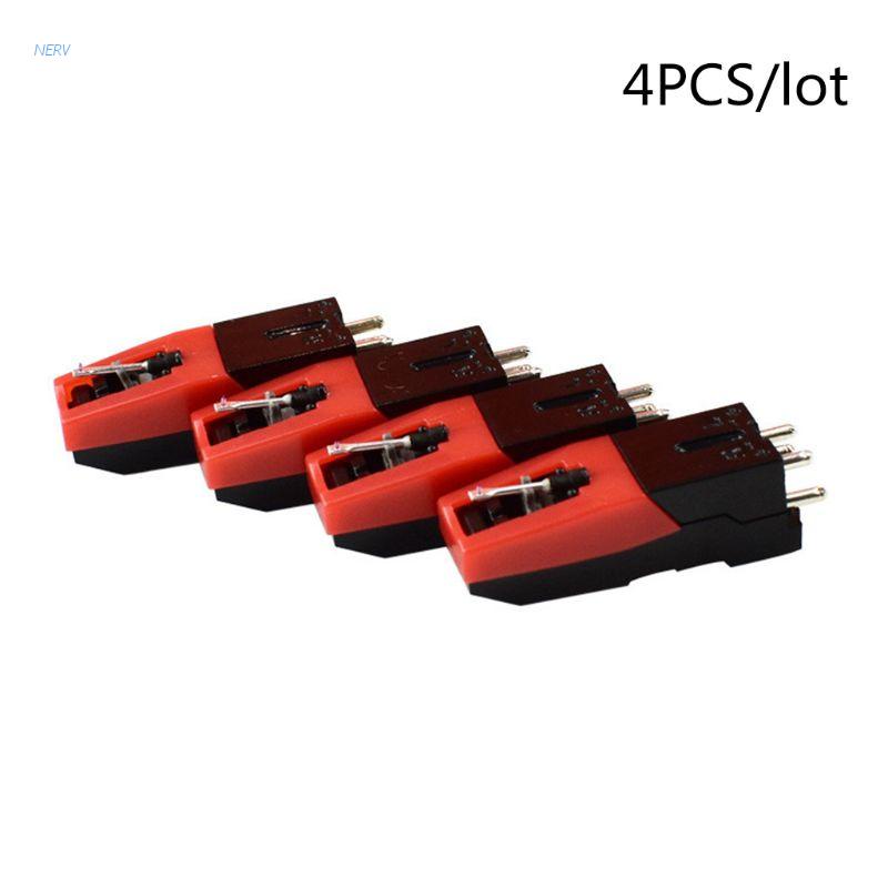 Set 4 hộp kim máy nghe nhạc đĩa than nam châm với kim LP vinyl thông dụng tiện lợi