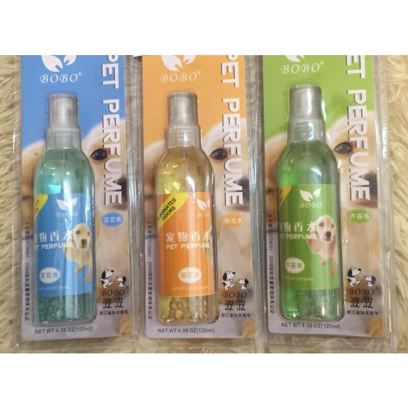 Nước hoa khử mùi cho chó mèo BoBo Pet Perfume chai 120ml