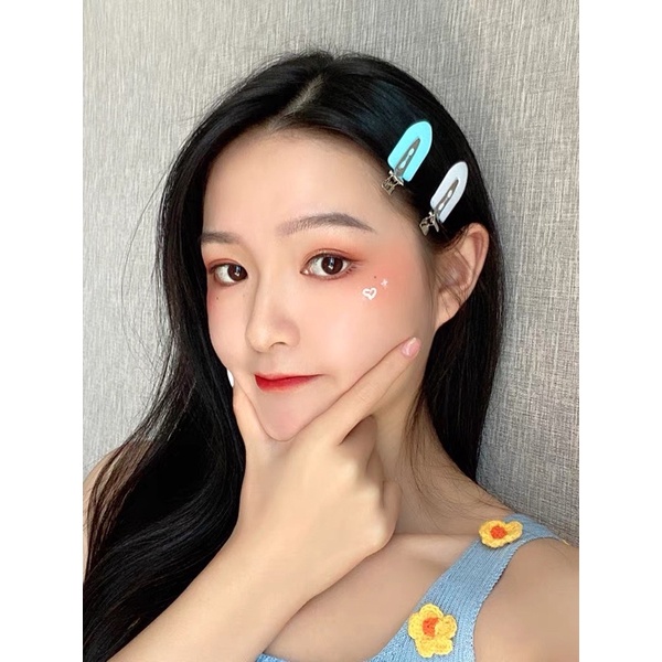 Kẹp nhựa màu sắc cố định tóc 1 cái