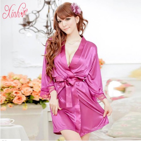 Áo Choàng Ngủ Kimodo Sexy Chất Lụa Satin | BigBuy360 - bigbuy360.vn