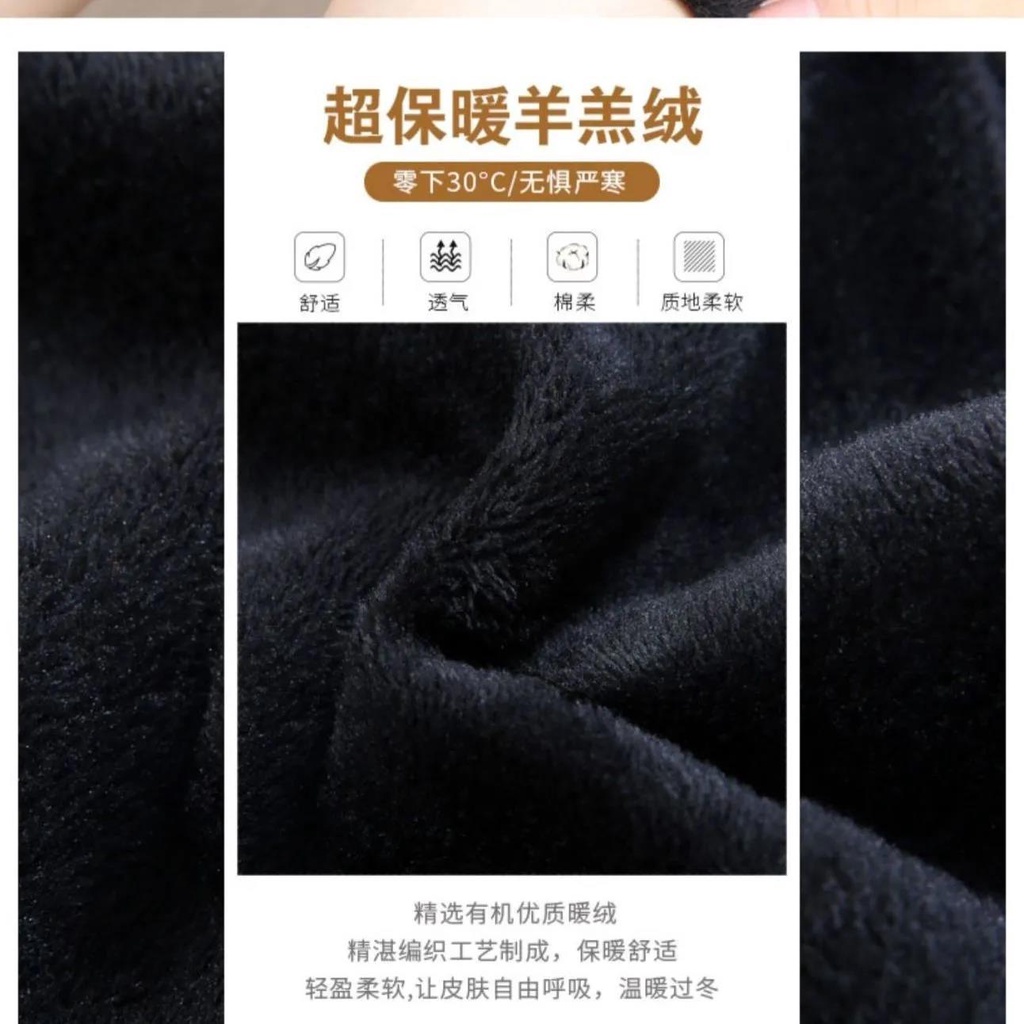 Quần Jeans Nữ Lưng Cao Ống Rộng Lót Nhung Dày Dặn Thời Trang Thu Đông
