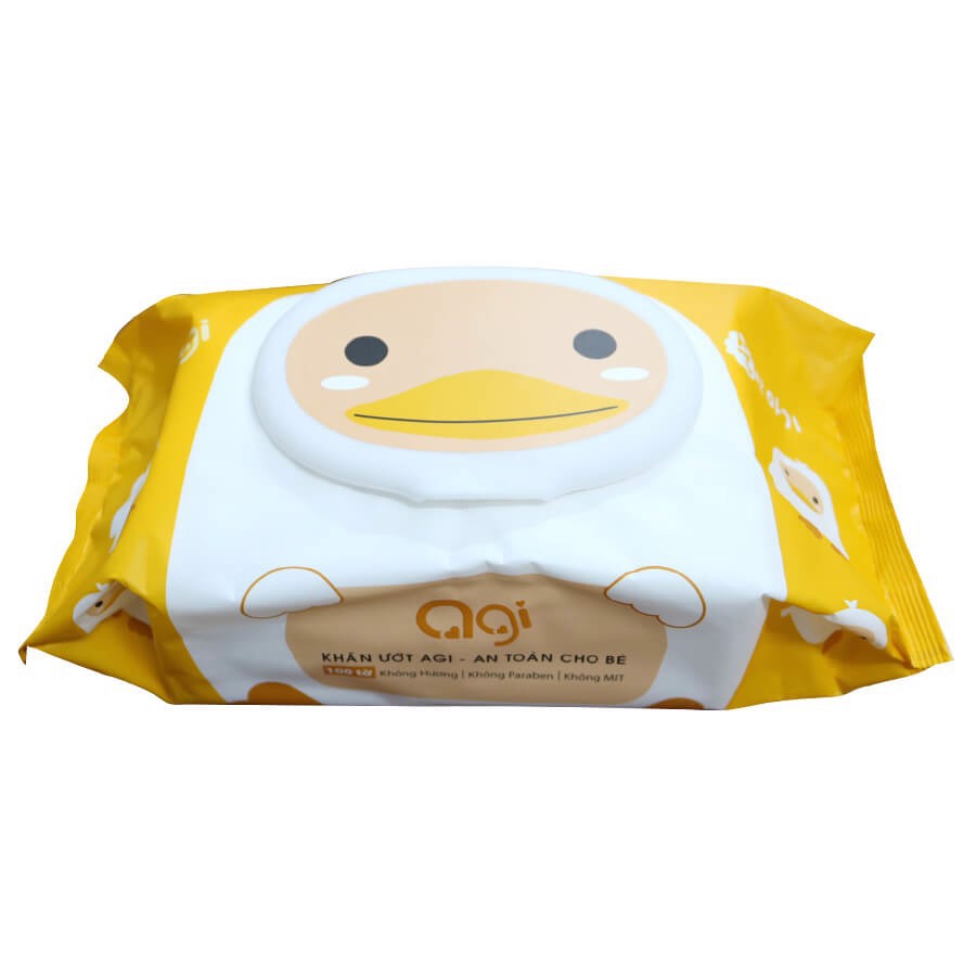 Khăn Ướt Agi 100 Tờ Không Mùi An Toàn Cho Bé