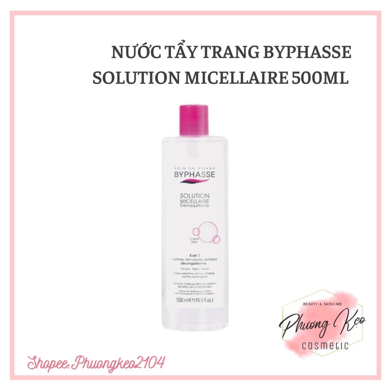 Nước Tẩy Trang Byphasse 500ml Solution Micellaire Face 500ML
