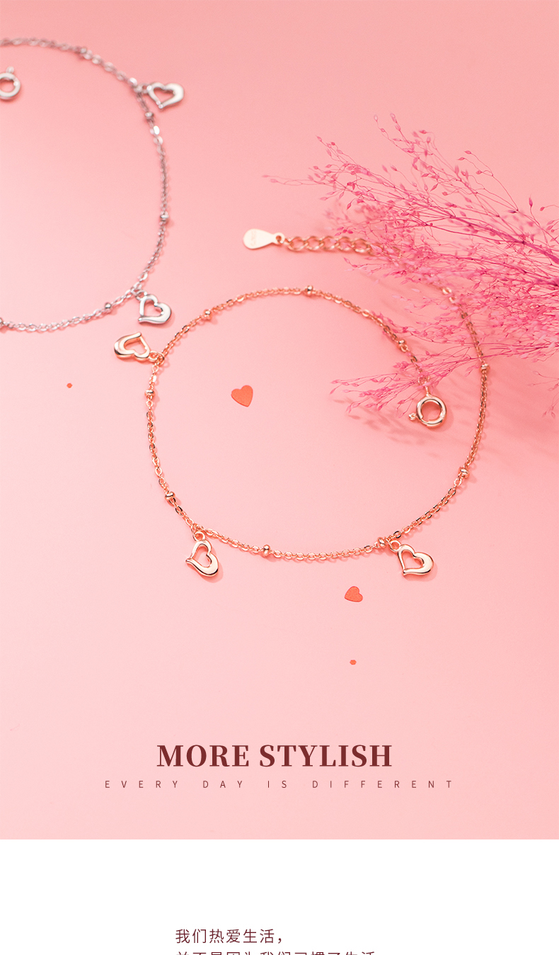 Lắc Chân Mạ Bạc 925 Hình Trái Tim Xinh Xắn Cho Nữ | BigBuy360 - bigbuy360.vn