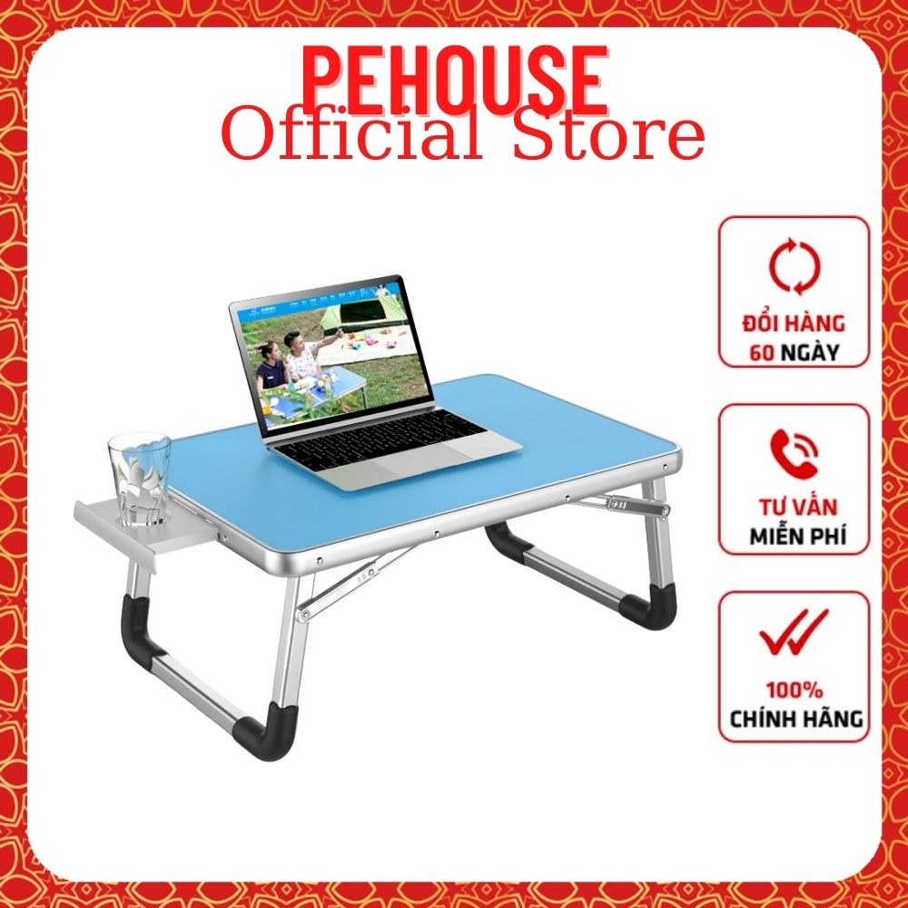 Bàn laptop 💎𝐅𝐑𝐄𝐄𝐒𝐇𝐈𝐏💎 Bàn học bệt đa năng gấp gọn thông minh ngồi giường cao cấp có khay chứa cốc BLY18