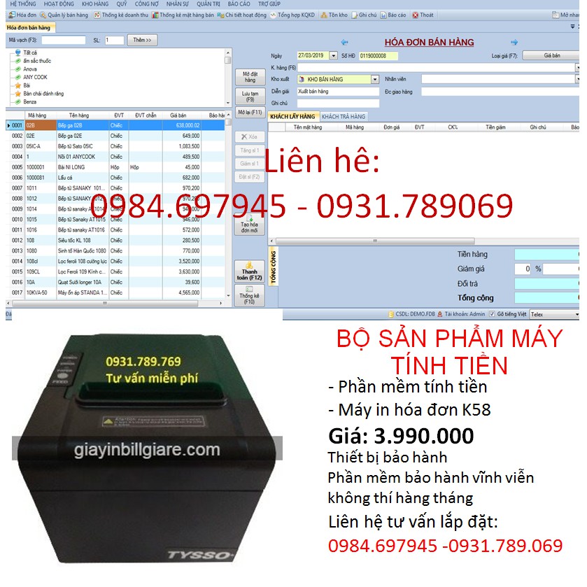 Combo Máy Tính Tiên Hóa Đơn | BigBuy360 - bigbuy360.vn