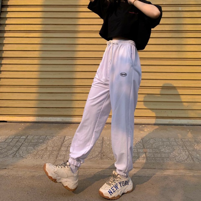 quần ống rộng dáng jogger trái tim chất thun trẻ trung cá tính hottend | BigBuy360 - bigbuy360.vn