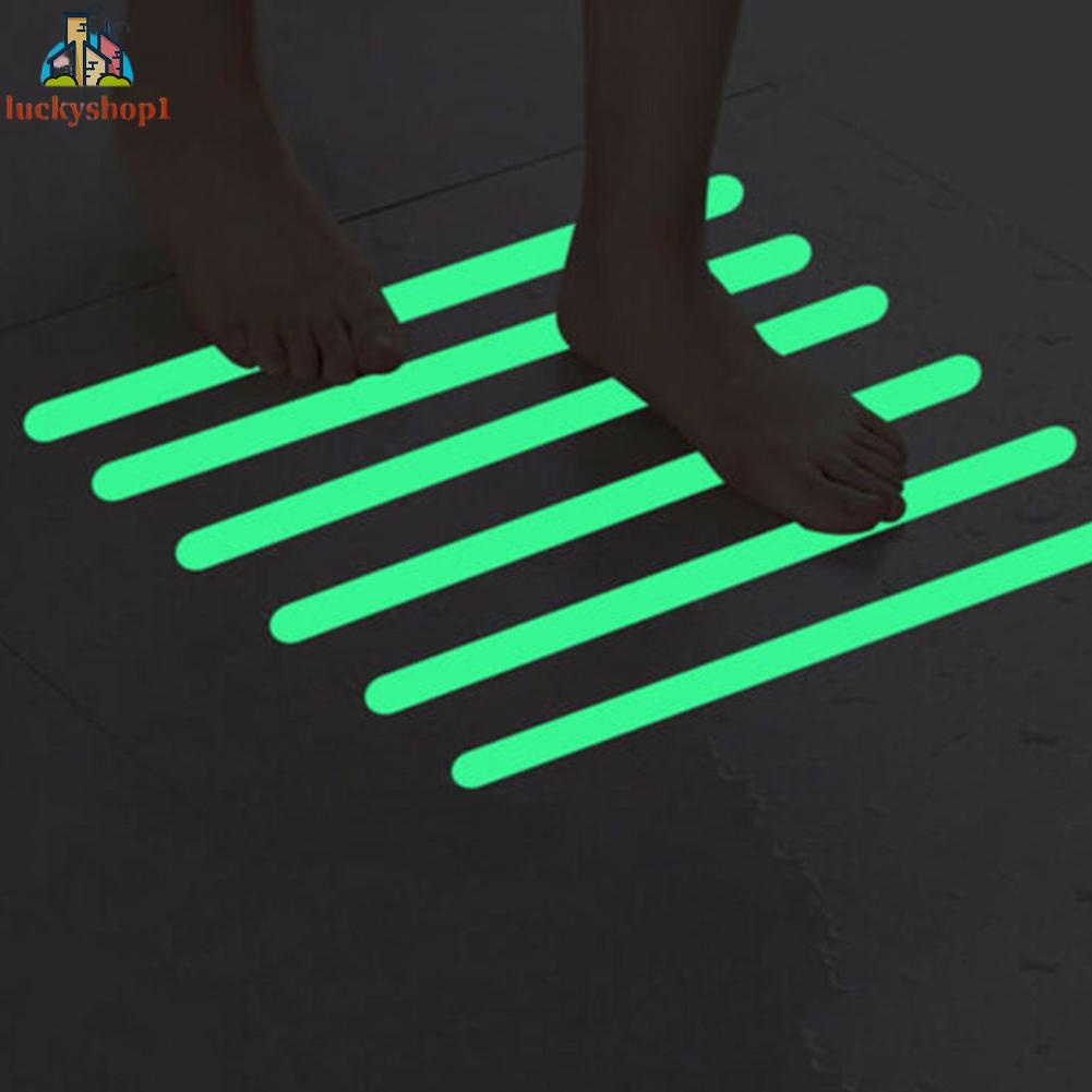 Bộ 12 miếng dán sàn dạ quang trong suốt chống trượt PEVA chất lượng cao Miếng dán sàn nhà tắm bồn tắm cầu thang chống thấm nước chịu mài mòn Dải dạ quang trong suốt chống trơn trượt dải dài Kích thước 2x38cm