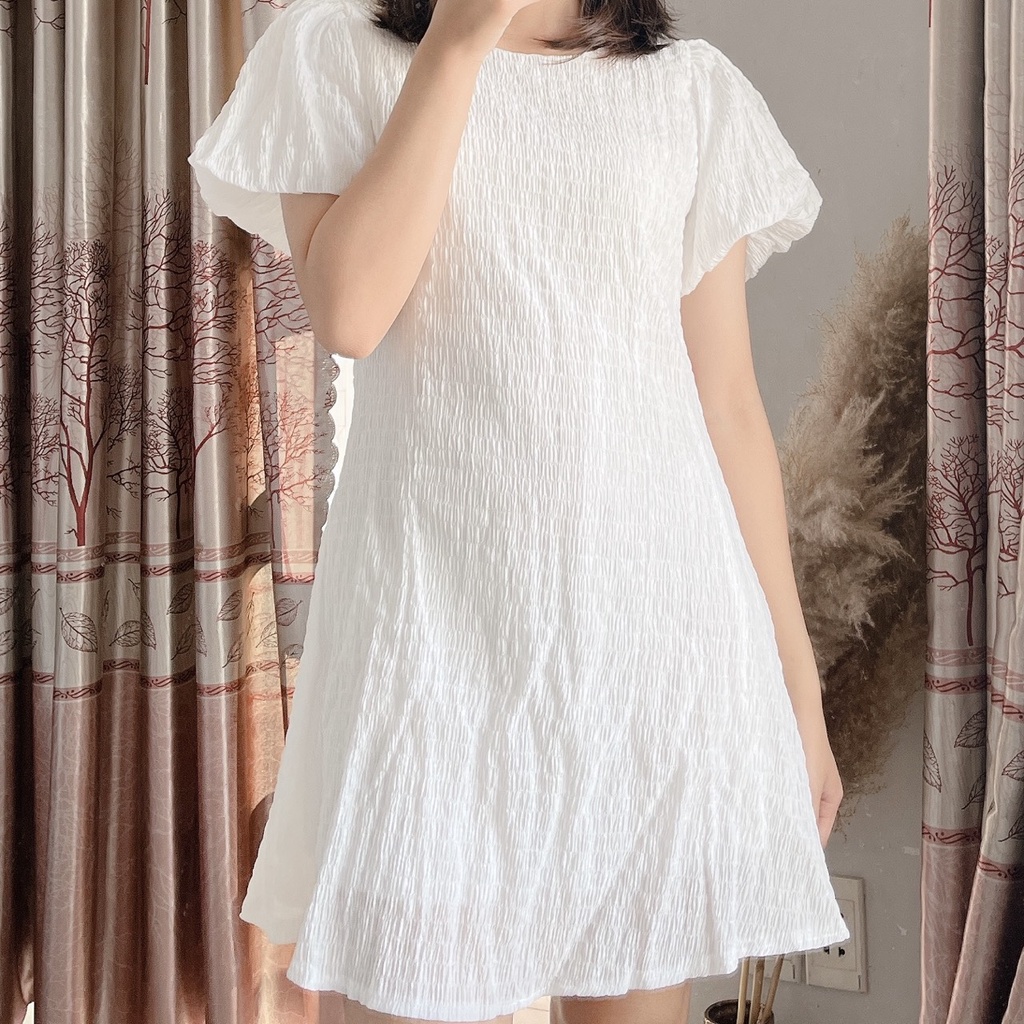 Đầm Váy Xốp Tay Bồng Váy Xòe Có 3 Màu Siêu Xinh | Smide Clothing