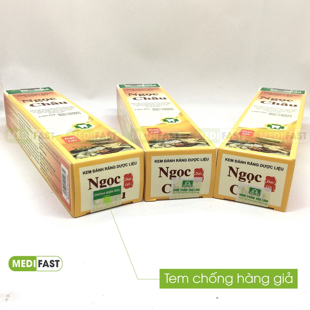 Ngọc Châu kem đánh răng dược liệu Tuýp 125g - bảo vệ răng miệng - giúp hơi thở thơm mát