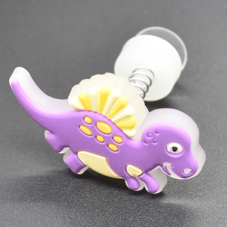 Nút Bấm Hình Khủng Long Nhiều Màu Sắc Trang Trí Giày crocs Jibbitzpins diy
