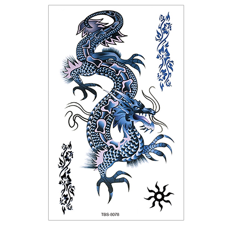 Hình xăm dán tạm thời phong cách hổ rồng nghệ thuật cơ thể cho nam chống thấm nước kéo dài 7-15 ngày