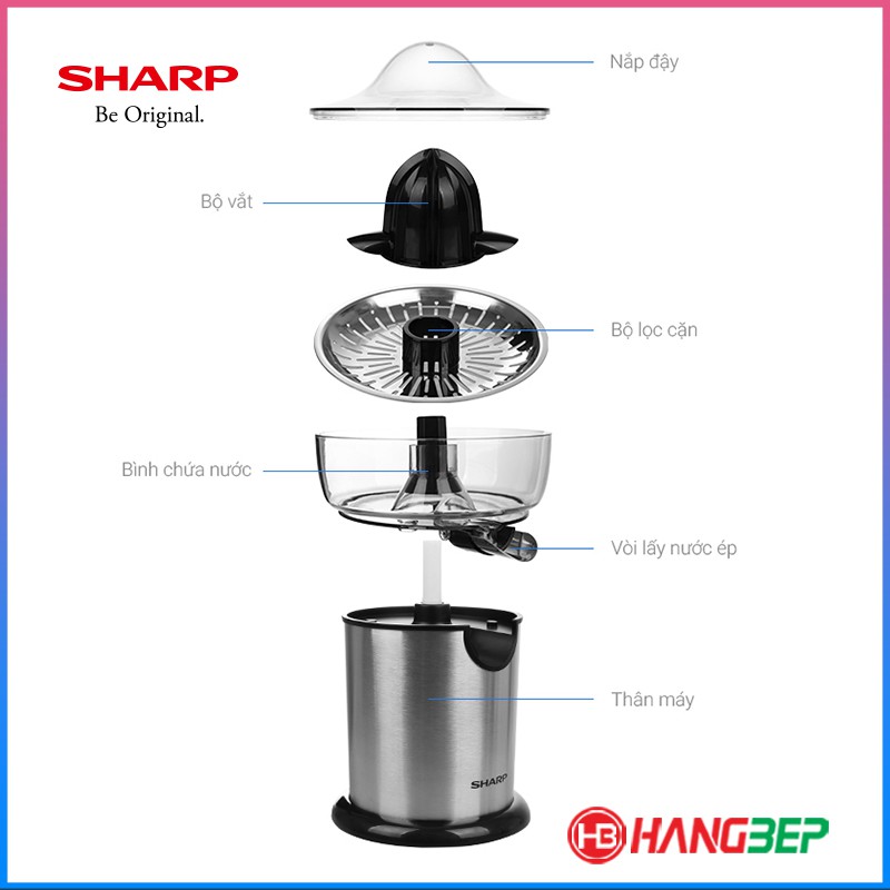 Máy vắt cam Sharp EJ-J130-ST công suất lớn - Bảo hành chính hãng 12 tháng