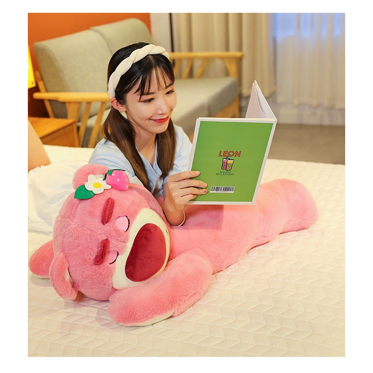 Gấu Nhồi Bông Hình Trái Dâu Tây Cỡ Lớn Siêu Mềm Mại Dễ Thương losto