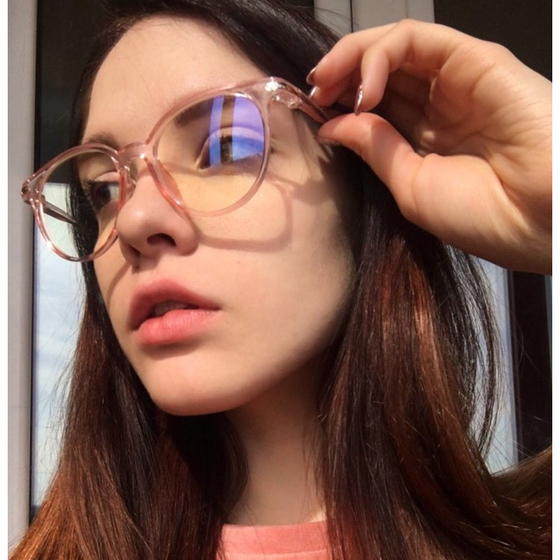 Mắt kính gọng tròn chống ánh sáng xanh thời trang chất lượng cao