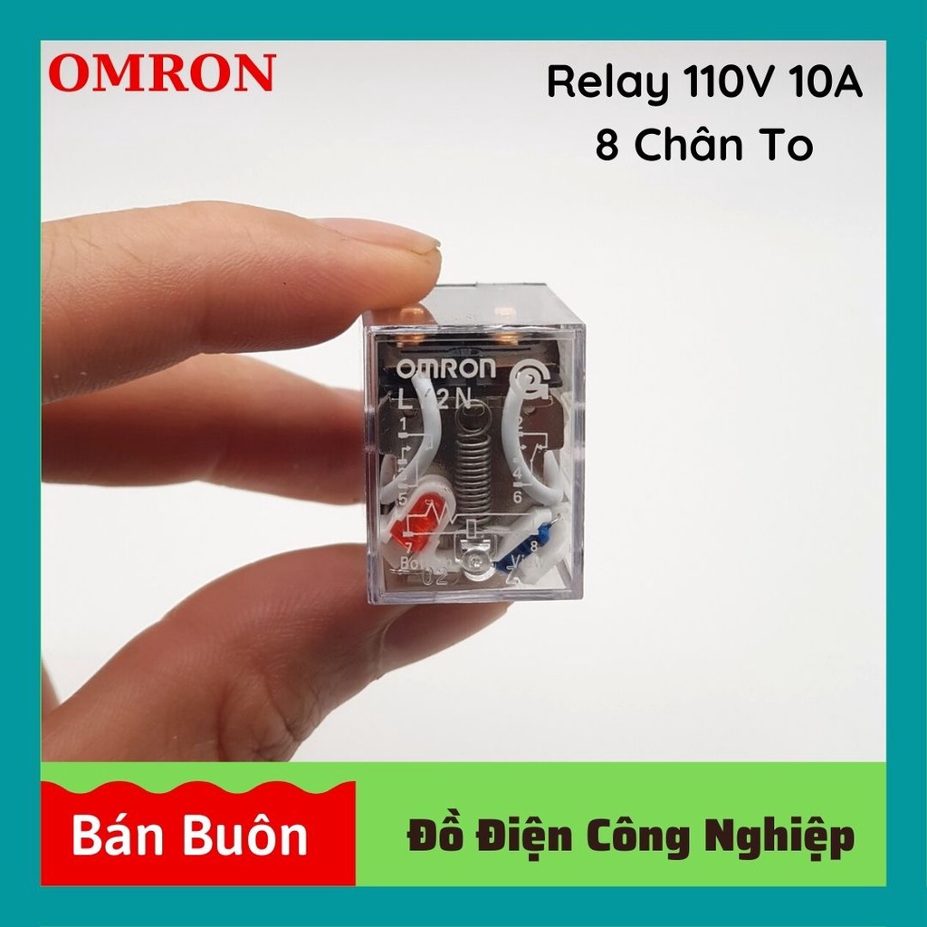 Relay omron 110v 8 chân, rơ le trung gian 110v