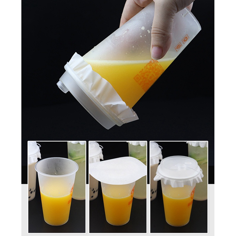 Giấy Dán Niêm Phong Trà Sữa / Cà Phê Hình Tròn Chống Tràn Chống Rò Rỉ