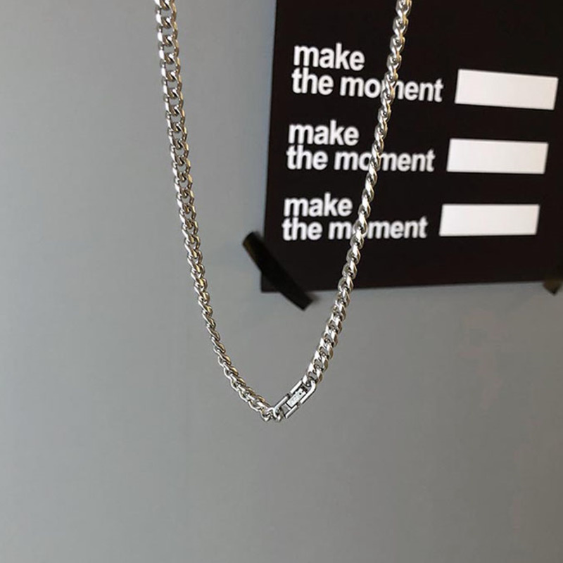 Dây Chuyền Thép Titan Phong Cách Hip-Hop 19573 Cá Tính Cho Cặp Đôi