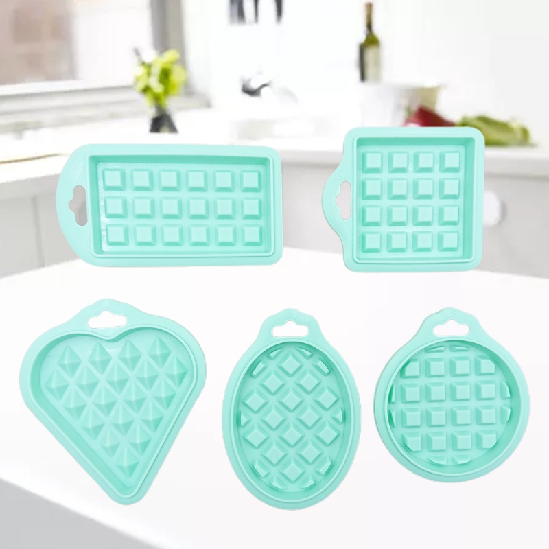 Bộ 5 Khuôn Silicone Làm Bánh Waffle