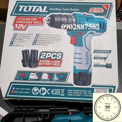 Máy khoan dùng pin 12V Total TDLI12325