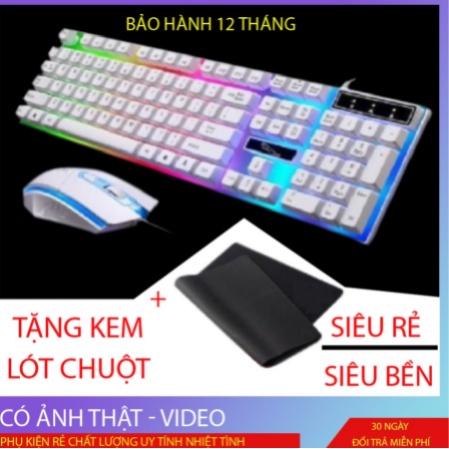 [ VIDEO THẬT - TẶNG LÓT CHUỘT ] Bộ bàn phím kèm chuột máy tính - bàn phím Giả Cơ Con Báo G21 PRO 2021 Có LED 7 Màu TK 28