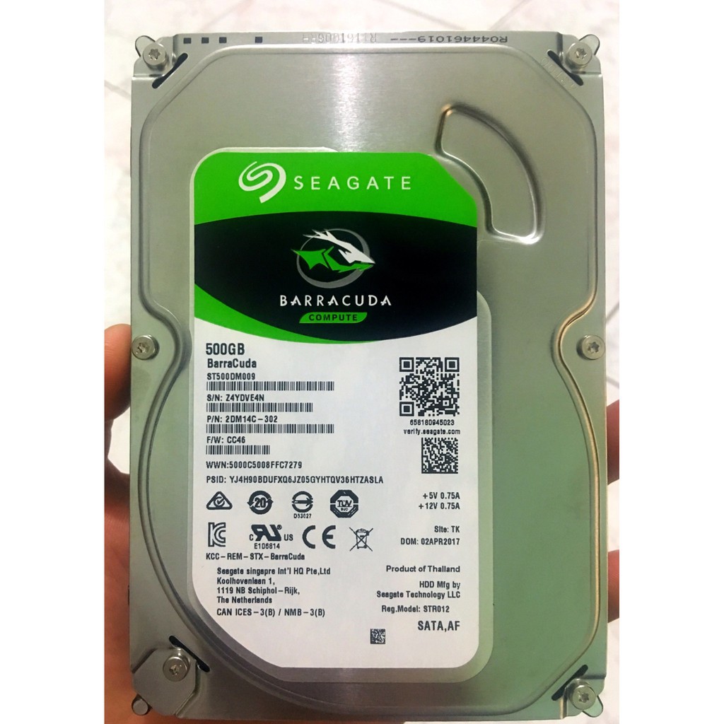 Ổ cứng HDD Seagate Barracuda 500GB - Tặng cáp sata 3 - Bảo hành 24 tháng