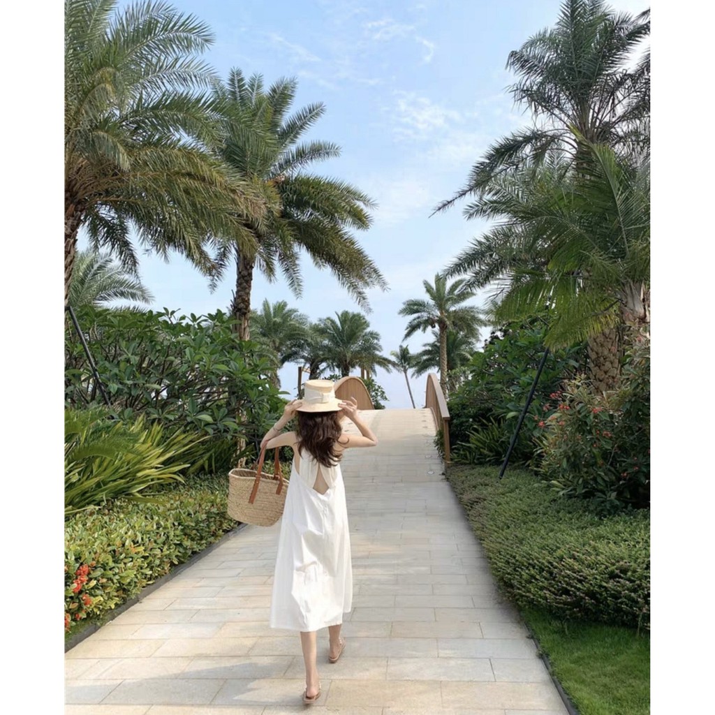 Váy yếm suông trơn cổ bèo V485 SUSTORE | BigBuy360 - bigbuy360.vn