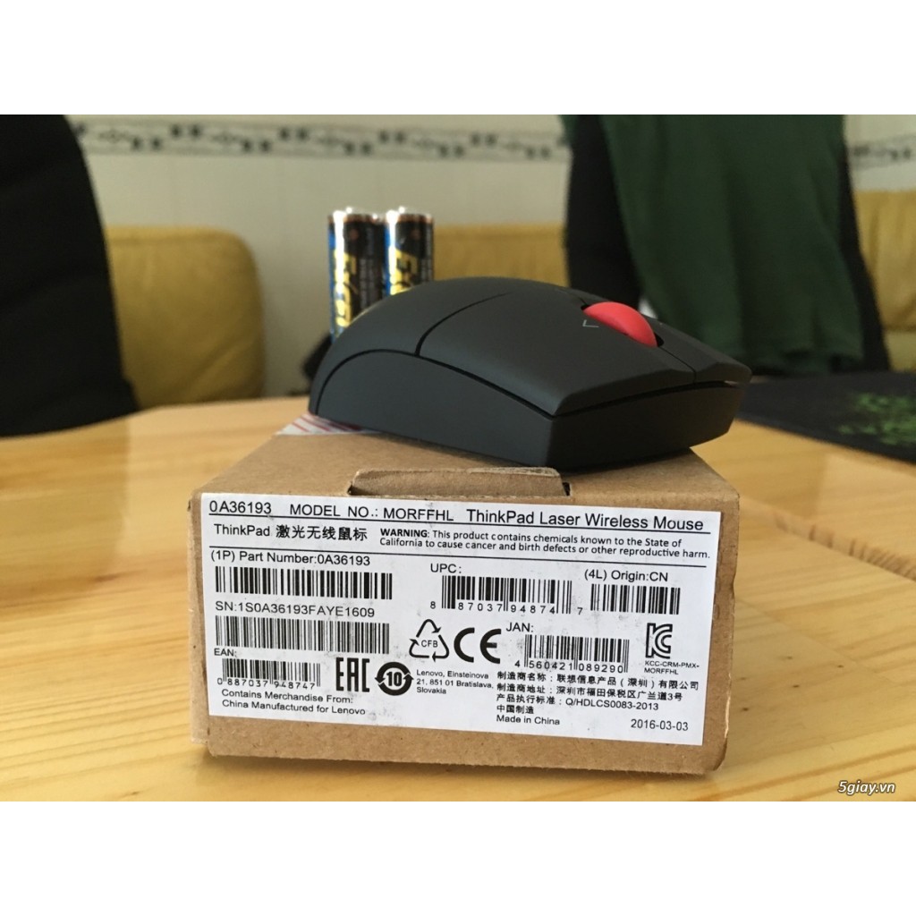 Chuột không dây chơi game Lenovo Laser Wireless 0A36188