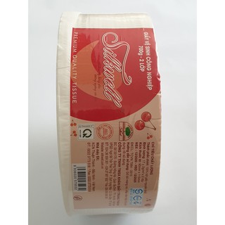Giấy vệ sinh cuộn lớn, giấy vệ sinh công nghiệp Silkwell 700g 2 lớp có lõi siêu tiết kiệm hàng chính hãng
