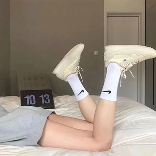 Tất nike, tất nike cao cổ thể thao thời trang cao cấp dệt kim (dài 20-22 cm) ngang bắp chân hàng VNXK 100% cotton